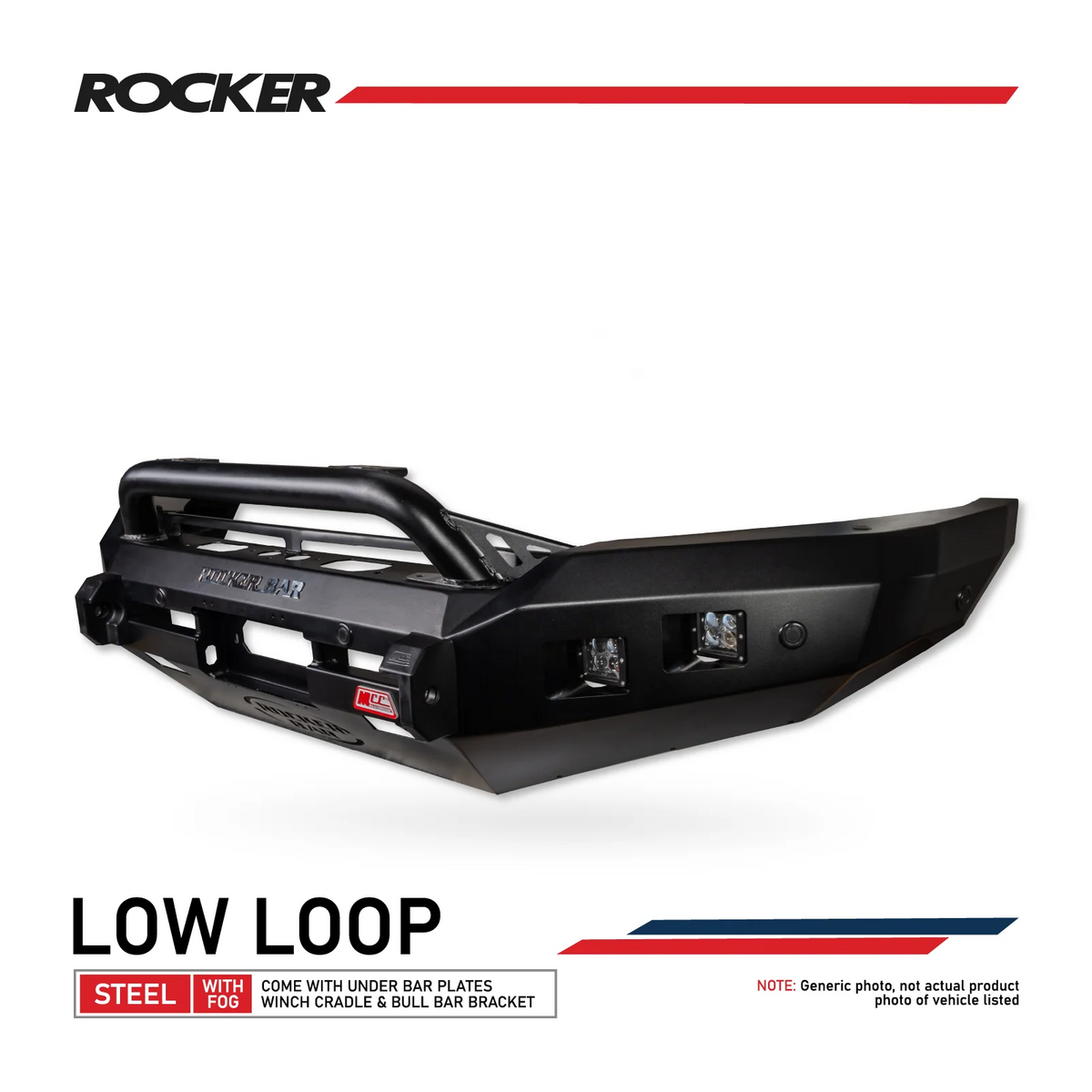 Triton MV 2024-On 078-01SQL Rocker Bull Bar Single Low Loop Package
