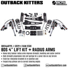 BDS Suspension 4" Lift Kit for 2019+ Ram 2500 with Fox Shocks