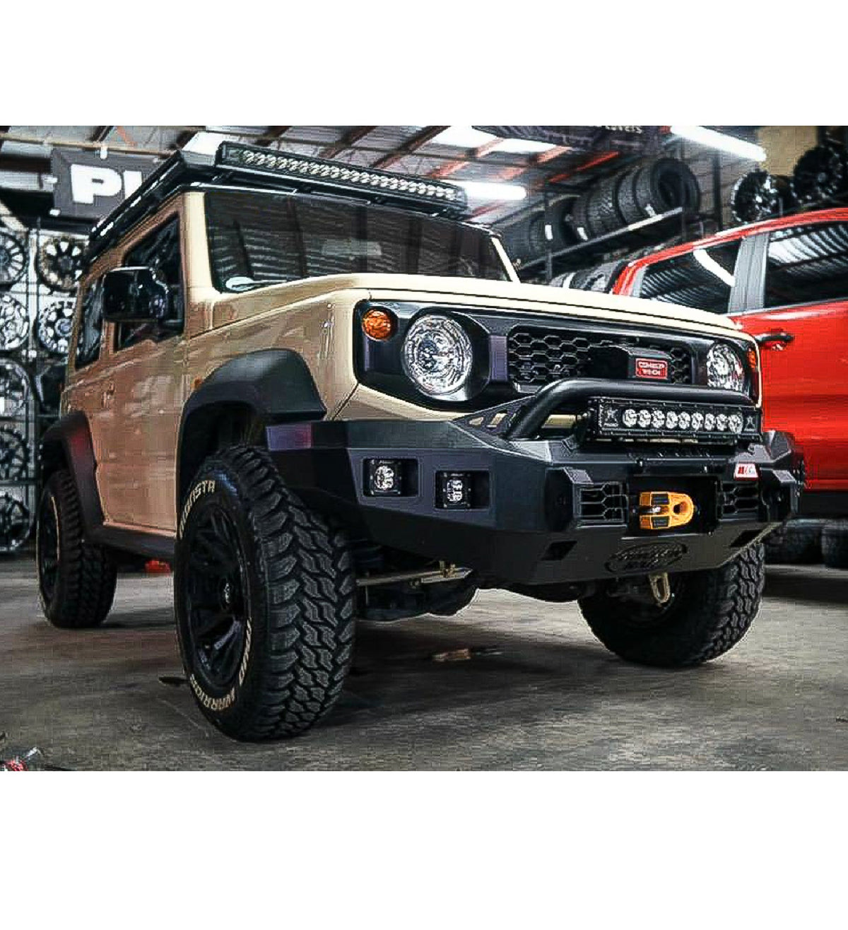 Suzuki Jimny 2019-Present 078-01SQ Rocker Bull Bar No Loop Package - SKU MCC-15001-7801SQ