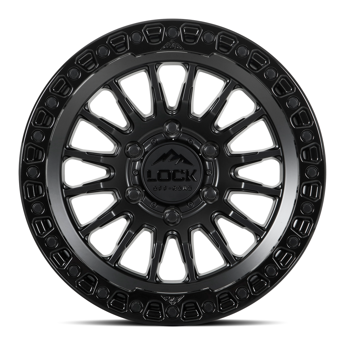 Lock Offroad GRIT - MATTE BLACK W GLOSS BLACK RING - view 2