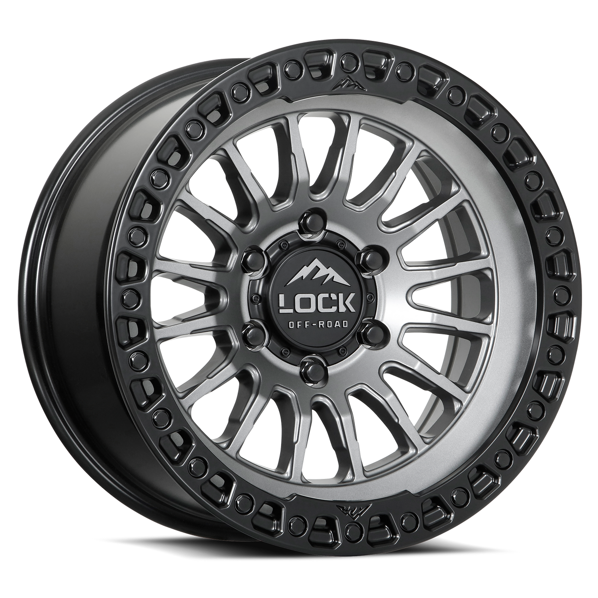 Lock Offroad GRIT - MATTE GREY W MATTE BLACK RING - view 1