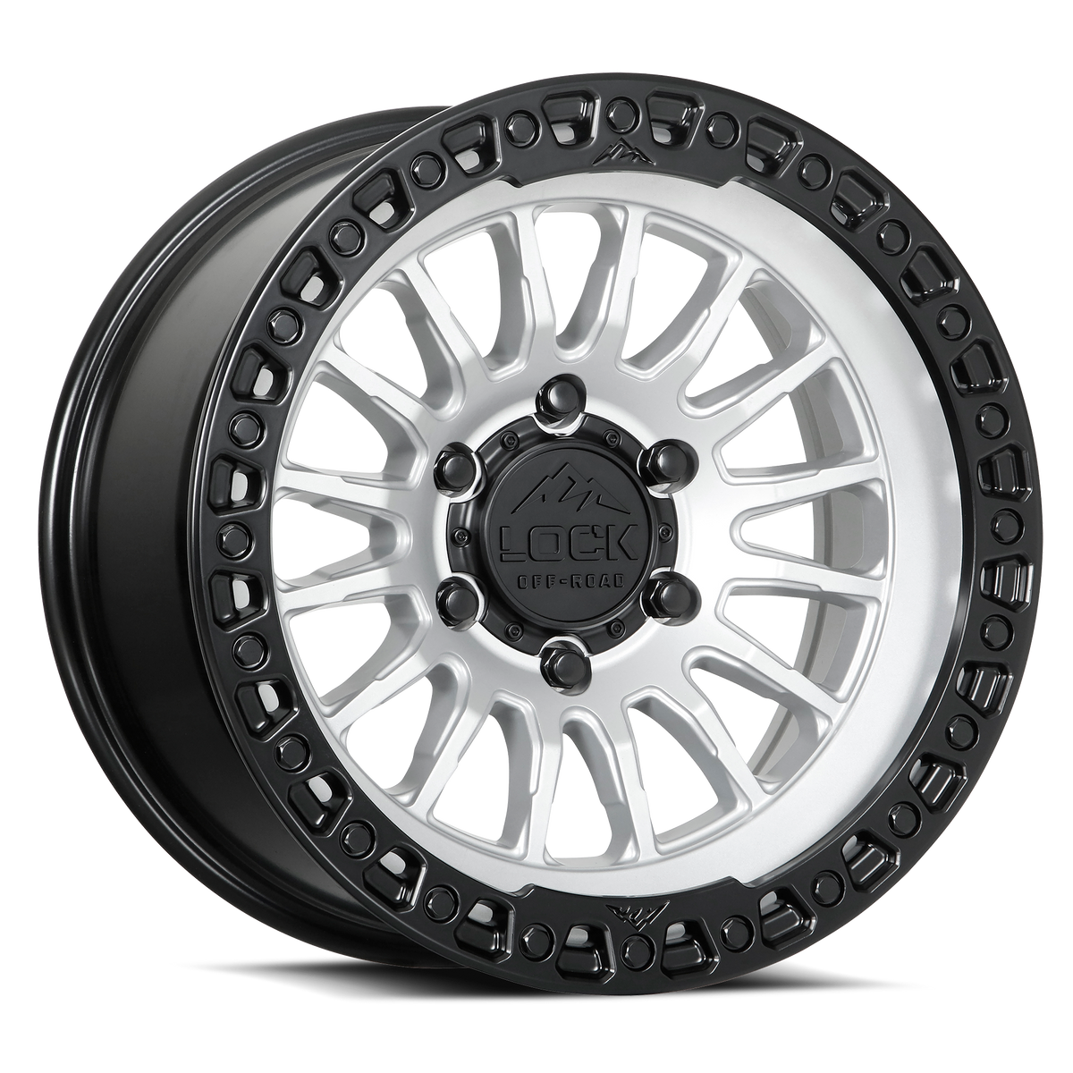 Lock Offroad GRIT - MATTE SILVER W MATTE BLACK RING - view 1