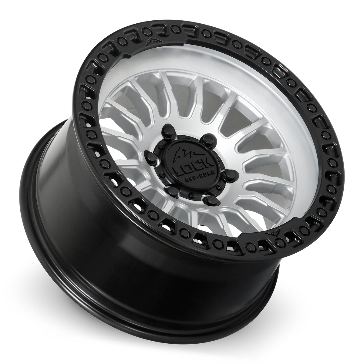 Lock Offroad GRIT - MATTE SILVER W MATTE BLACK RING - view 3