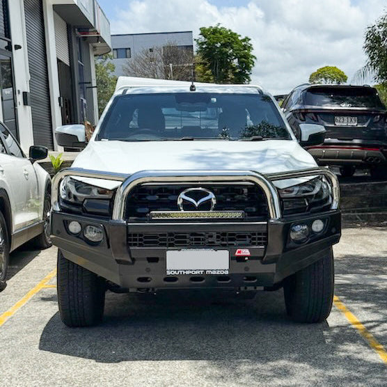 BT50 2025-On Facelift 707-01 Falcon Bull Bar Triple Stainless Loops Package (LED Foglight)
