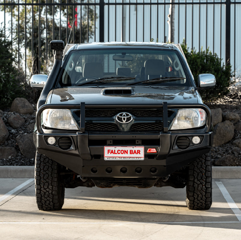 Hilux GGN25R 2005-2011 707-02 Falcon Bull Bar Black A-Frame Package (No Foglight) - SKU MCC-01002-702UP