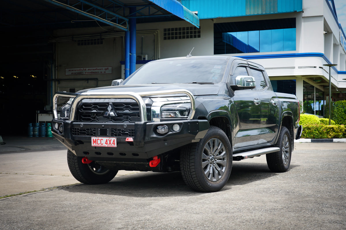 Triton MV 2024-On 707-01 Falcon Bull Bar Triple Stainless Loops Package (LED Foglight)