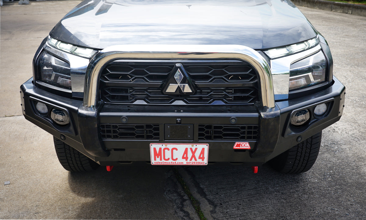 Triton MV 2024-On 707-01 Falcon Bull Bar Single Stainless Loop Package (LED Foglight)