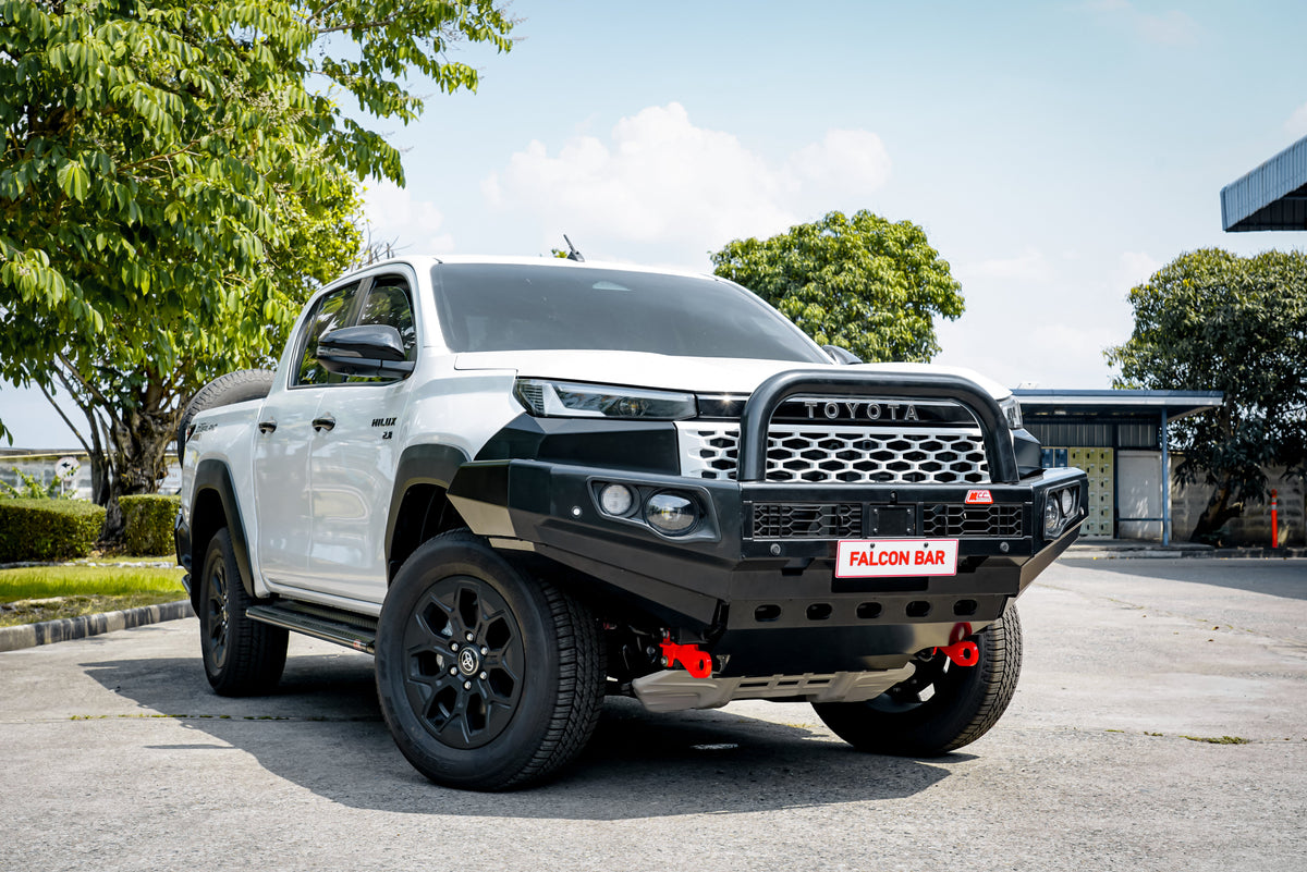 Hilux 2026-On (9th Gen) 707-01 Falcon Bull Bar Single Black Loops Package (LED Foglight)