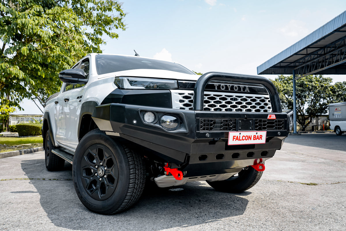 Hilux 2026-On (9th Gen) 707-01 Falcon Bull Bar Single Black Loops Package (LED Foglight)
