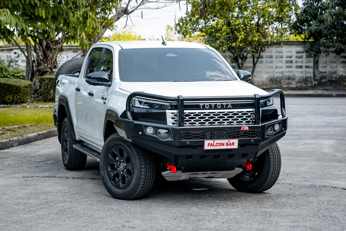 Hilux 2026-On (9th Gen) 707-02 Falcon Bull Bar Black A-Frame Package (No Foglight)