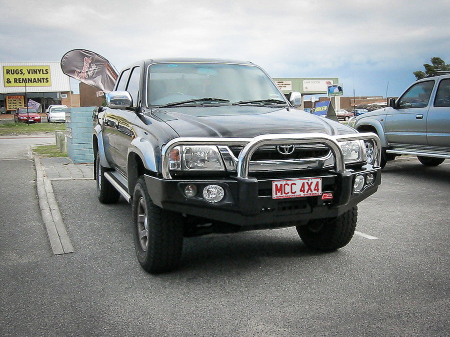 Toyota Hilux 1997-2004 707-01 Falcon Bull Bar Triple Stainless Loops Package (Foglight)