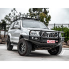 Prado 120 2002-2009 707-02 Falcon Bull Bar Black A-Frame Package (LED Foglight) - SKU MCC-01010-702FOGUP