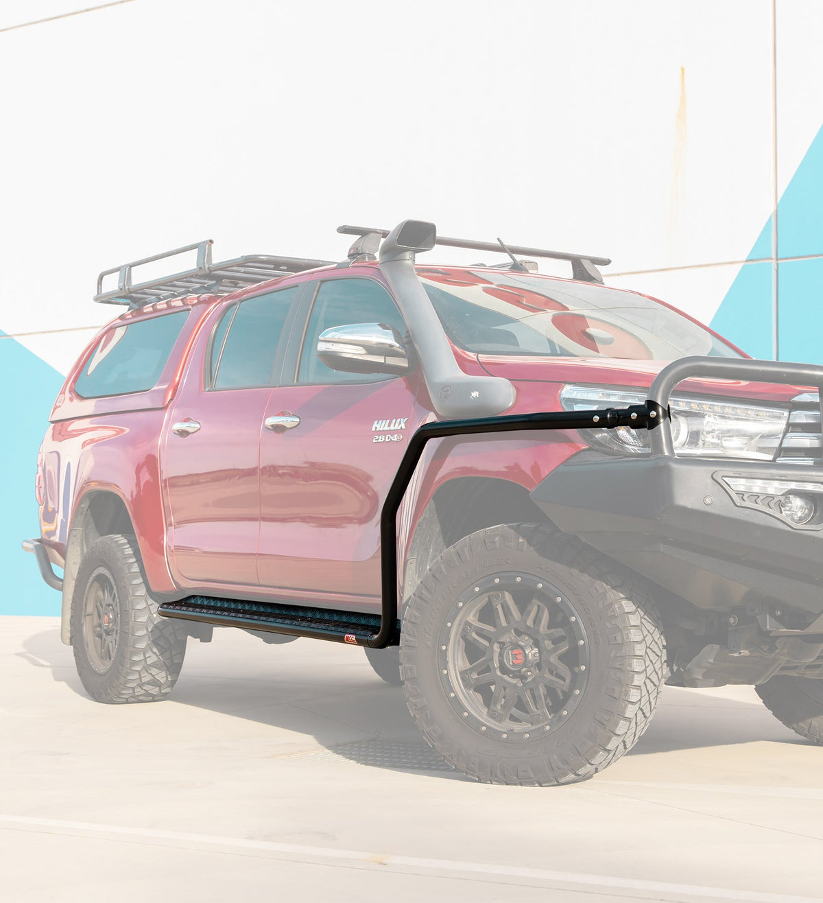 Triton MK 1996-2006 039BSR All Black Side Step and Rail Package (50mm Bull Bar) - SKU MCC-02001-039ABSR