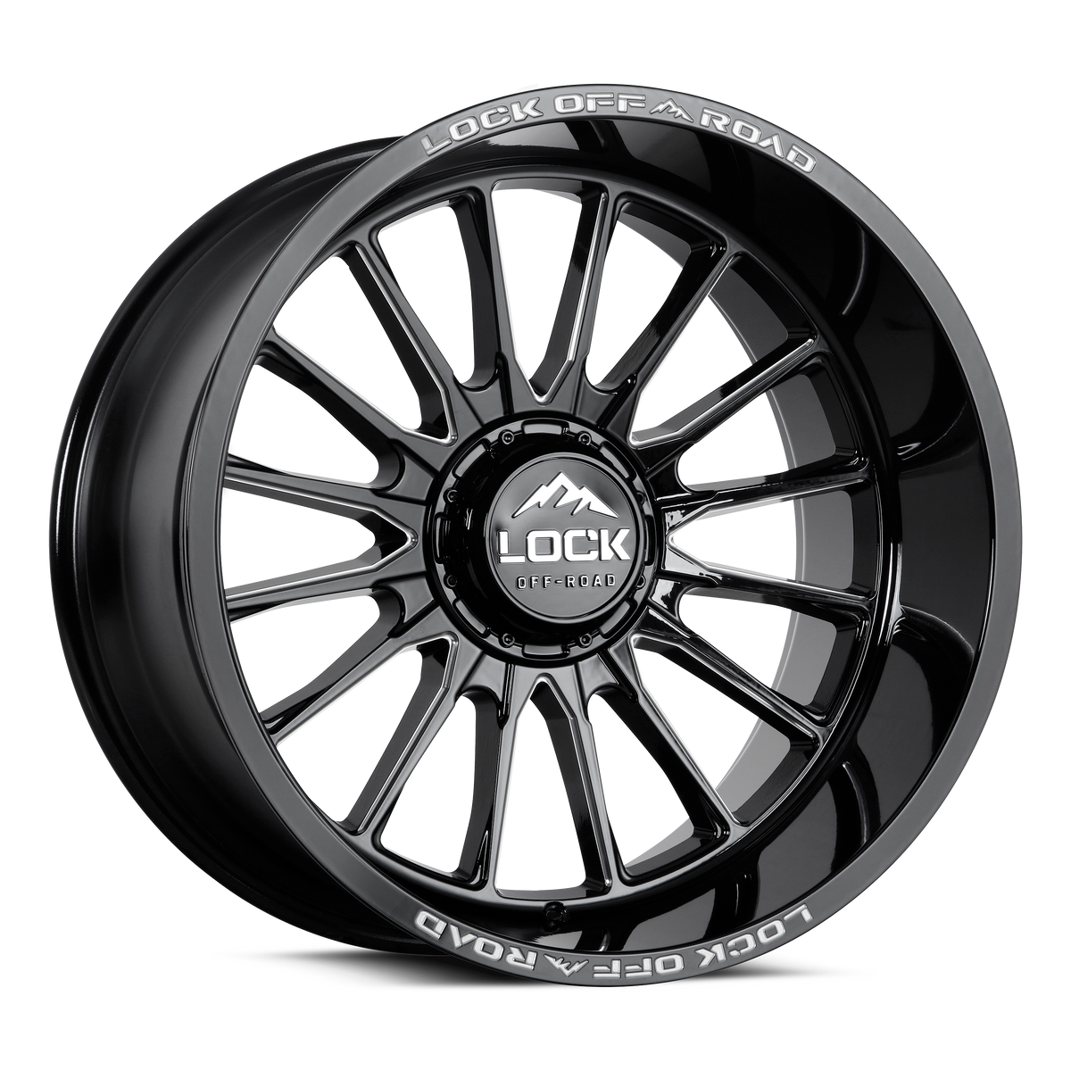 Lock Offroad X-Treme STRIKER - GLOSS BLACK MILLING
