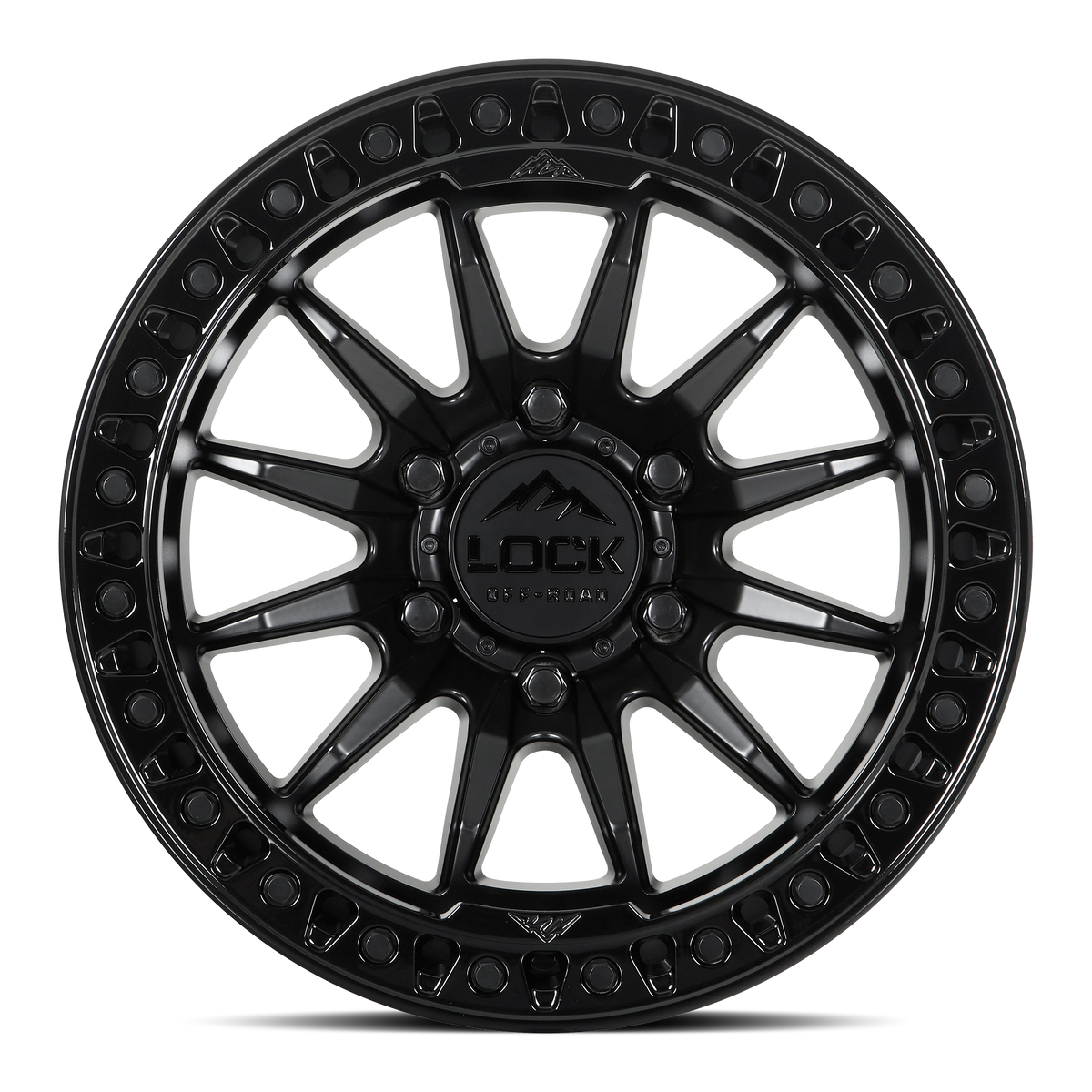 Lock Offroad TRAIL - MATTE BLACK W GLOSS BLACK RING - view 2