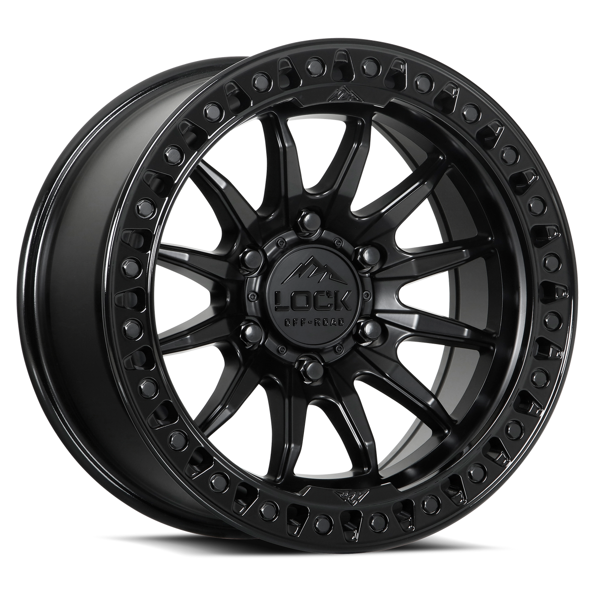 Lock Offroad TRAIL - MATTE BLACK W GLOSS BLACK RING - view 1