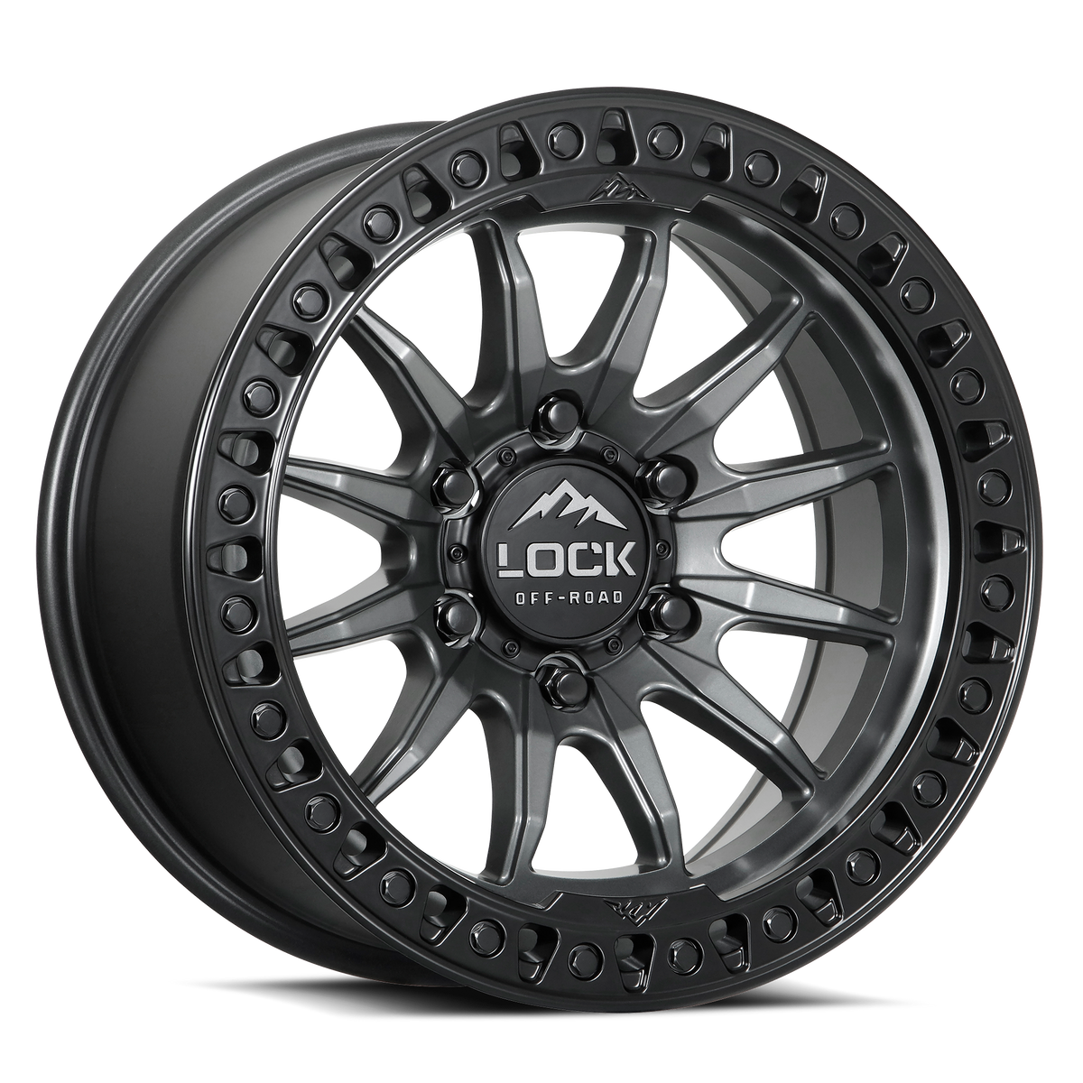 Lock Offroad TRAIL - MATTE GREY W MATTE BLACK RING - view 1