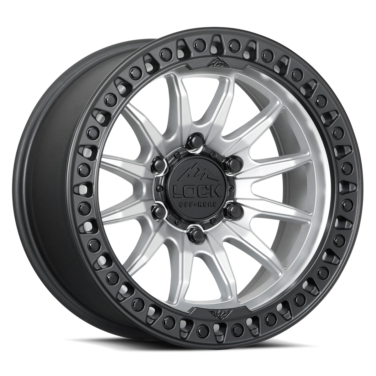 Lock Offroad TRAIL - MATTE SILVER W MATTE BLACK RING - view 1