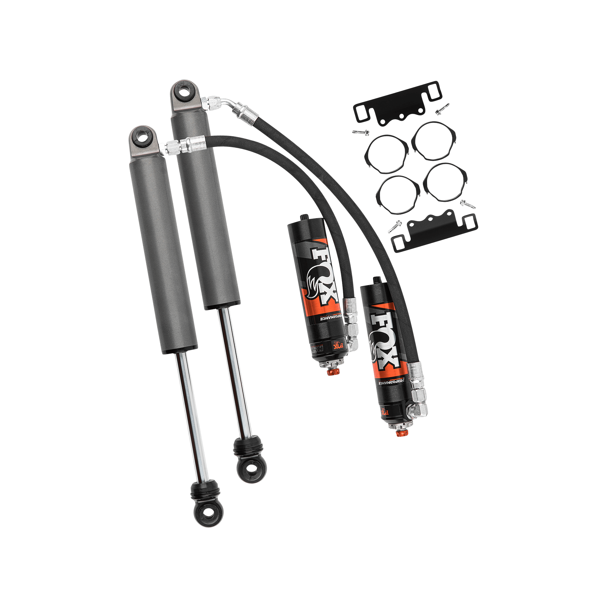 Rear Fox Performance Elite Series 2.5" Remote Reservoir DSC Shocks, Suits 2.5-4" Lift , Set of 2 suits Chev 1500 (2019-2025) / GMC 1500 (2019-2025) by BDS Suspension
