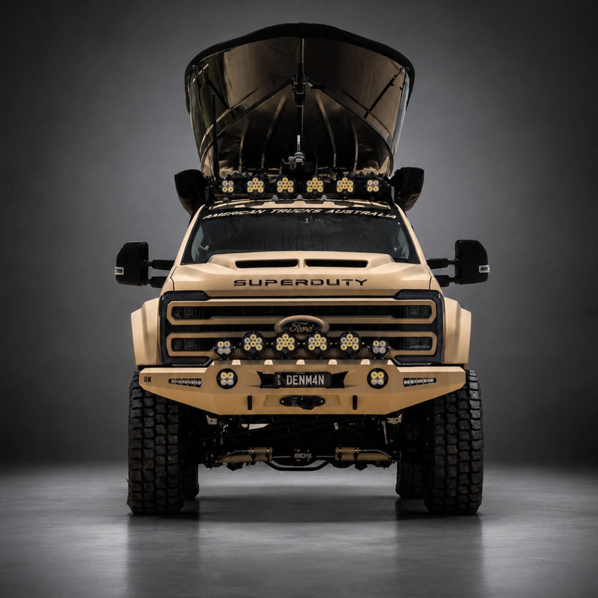 Pre Runner Bar, Raw, No Hoop suits Ford F-450 Super Duty (23-26) by Outback Kitters