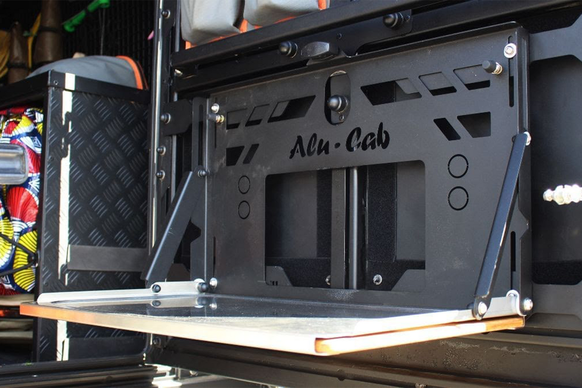 Alu-Cab Rear Door Drop Down Table