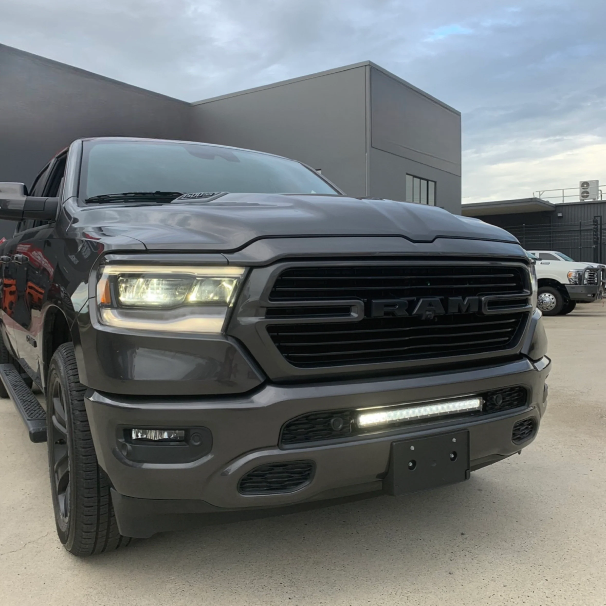 Lightbar Kit including 21" Lightbar Single Row and Wiring Harnesses suits Ram 1500 DT (19-26) by Outback Kitters