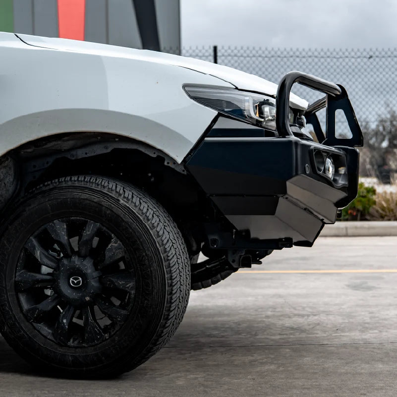 BT50 2025-On Facelift 707-02 Falcon Bull Bar Black A-Frame Package (LED Foglight)