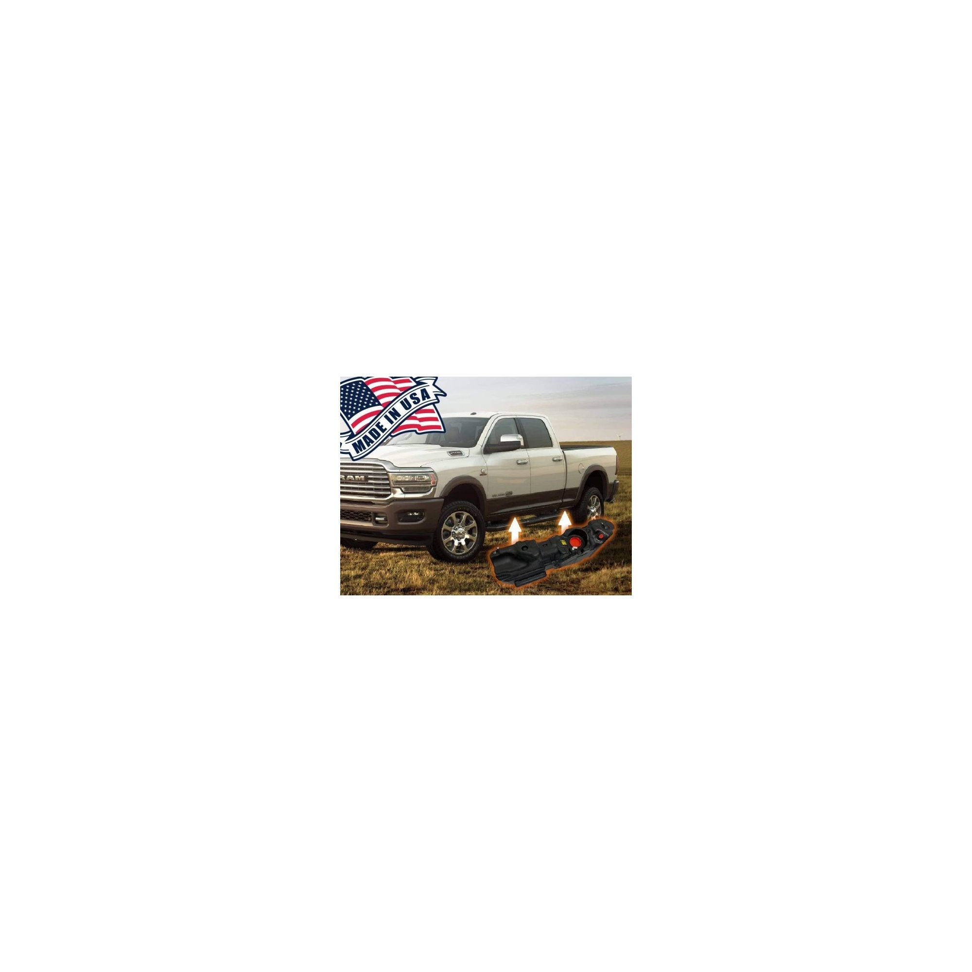 Long Range Fuel Tank, 197L (Crew Cab, 6'4 Tub) suits Ram 2500/3500 (13-24) by Titan Tanks