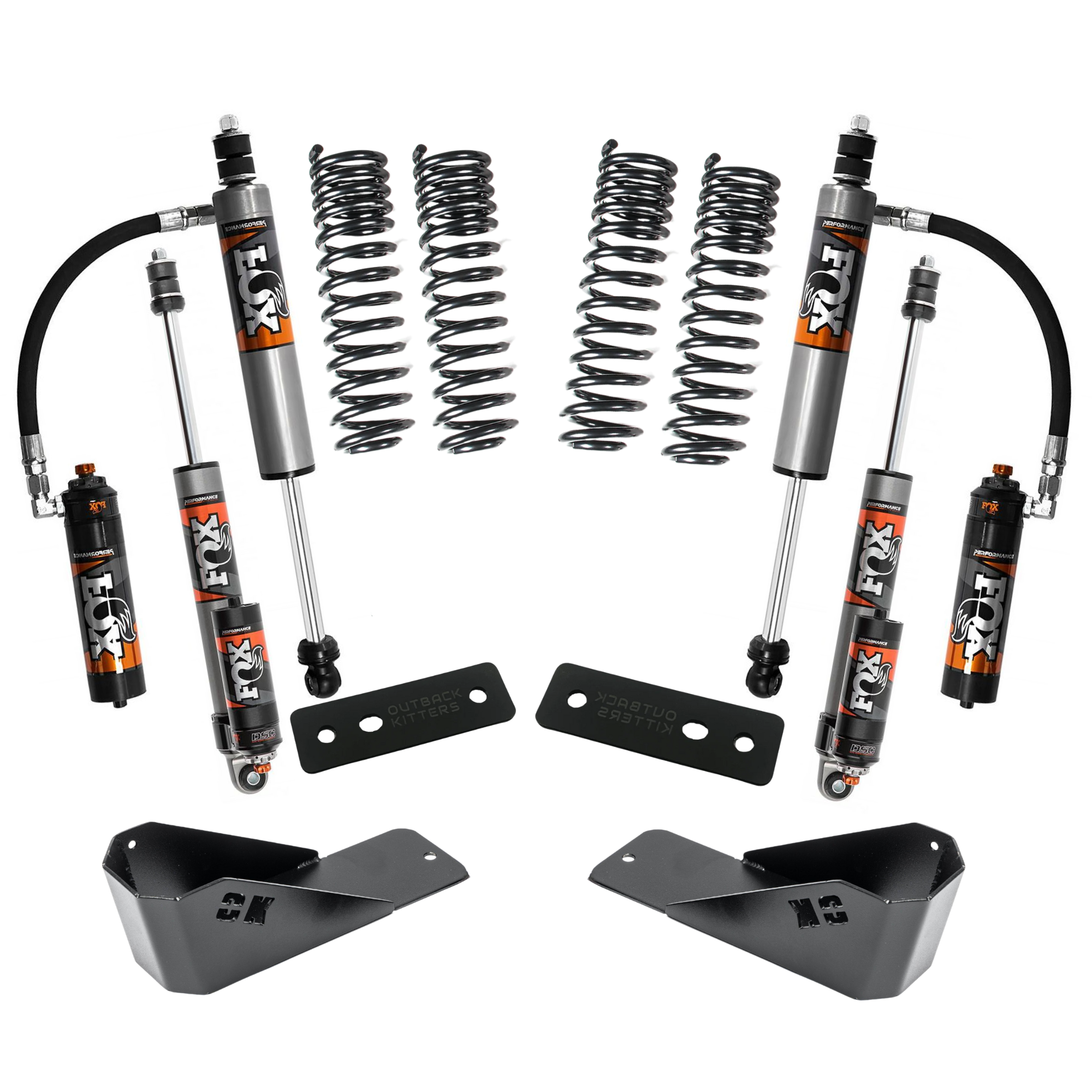 2" Lift Kit with Fox 2.5" Shocks, 40% Front, 20% Rear Coils suits Ram 2500 (13-26) by Outback Kitters