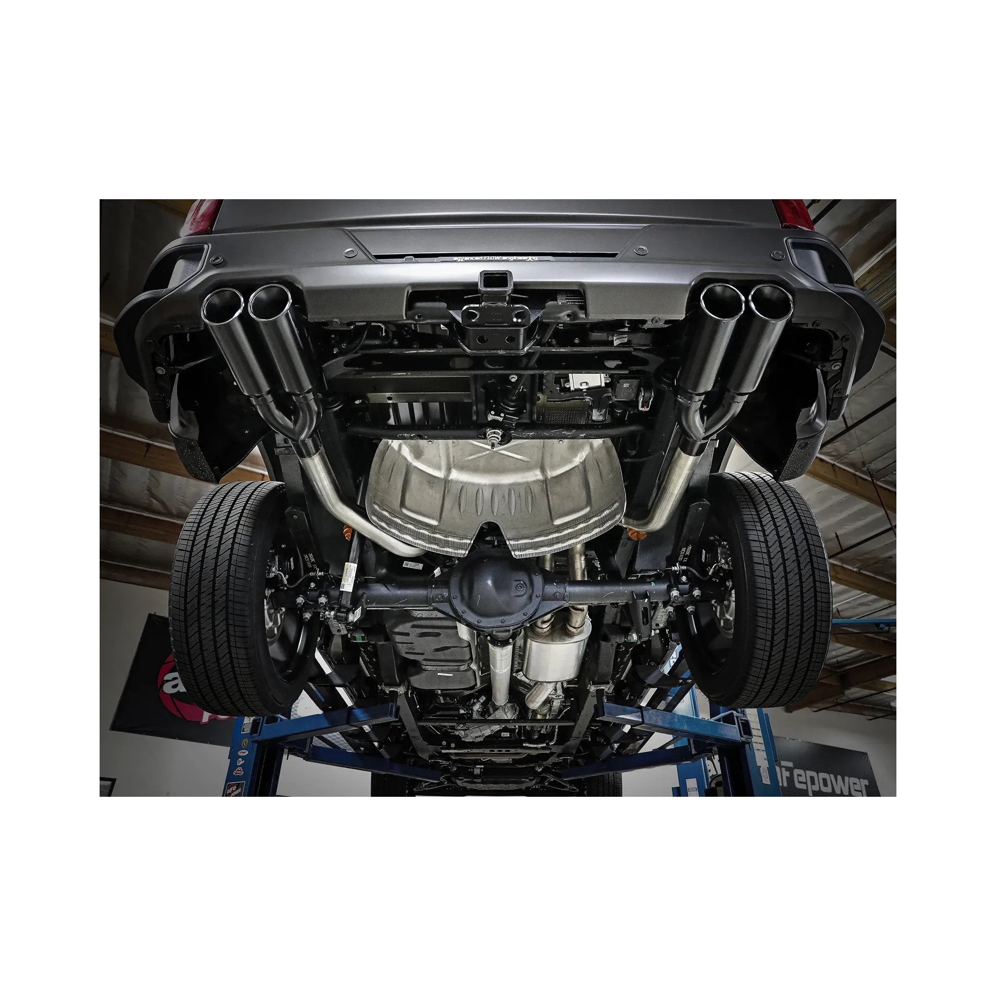 Vulcan Series 4inch to Dual 3inch 304 Stainless Steel Cat-Back Exhaust System (Black tip) suits Chev 1500 (19-26) / GMC 1500 (19-24) by aFe POWER