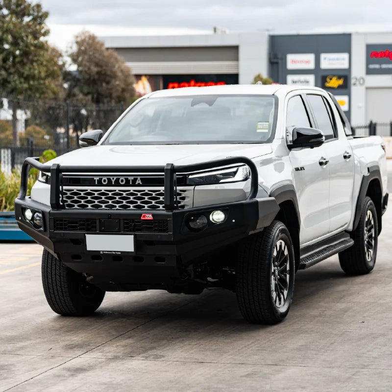 Hilux 2026-On (9th Gen) 707-02 Falcon Bull Bar Black A-Frame Package (LED Foglight)