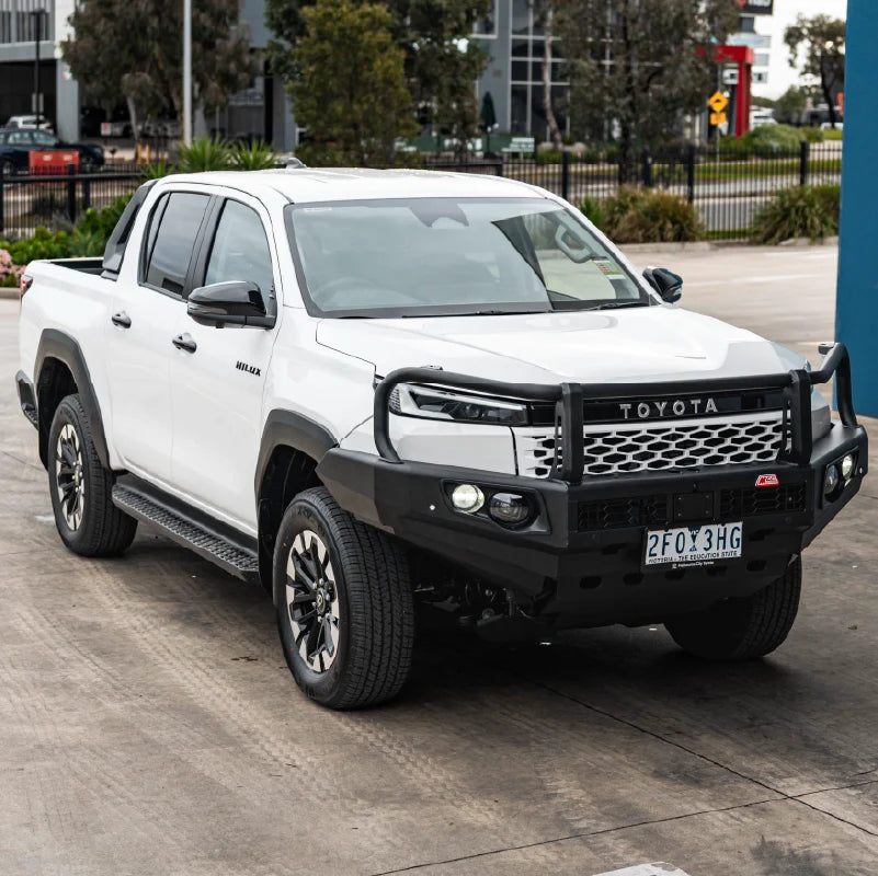 Hilux 2026-On (9th Gen) 707-02 Falcon Bull Bar Black A-Frame Package (LED Foglight)