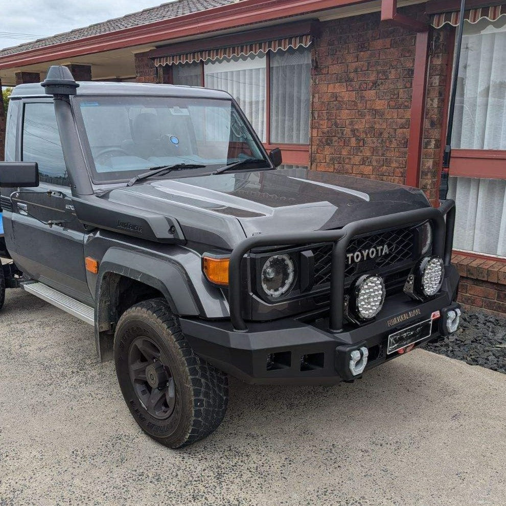Land Cruiser 70s Series 2024-On - 078-02SQ Rocker Bull Bar Triple Loops Package - SKU MCC-01024-7802SQ