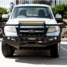 Ranger PK 2009-2011 707-02 Falcon Bull Bar Black A-Frame Package (LED Foglight) - SKU MCC-05002-702FOGUP