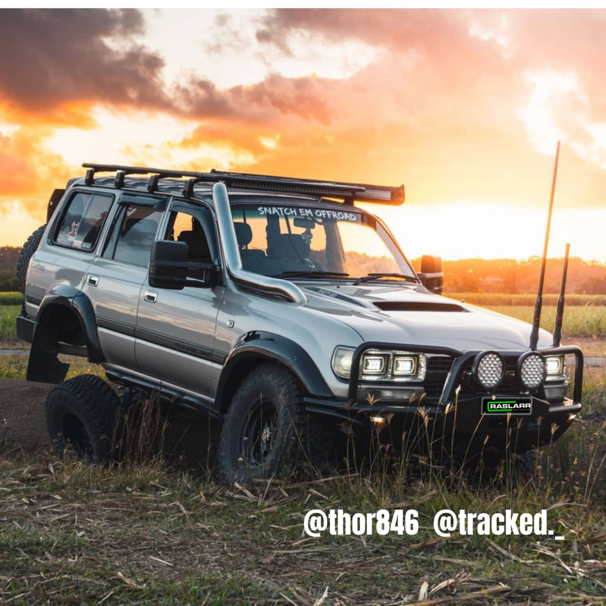 Raslarr 80 Series Toyota Landcruiser Azza Bull Bar New Hoops