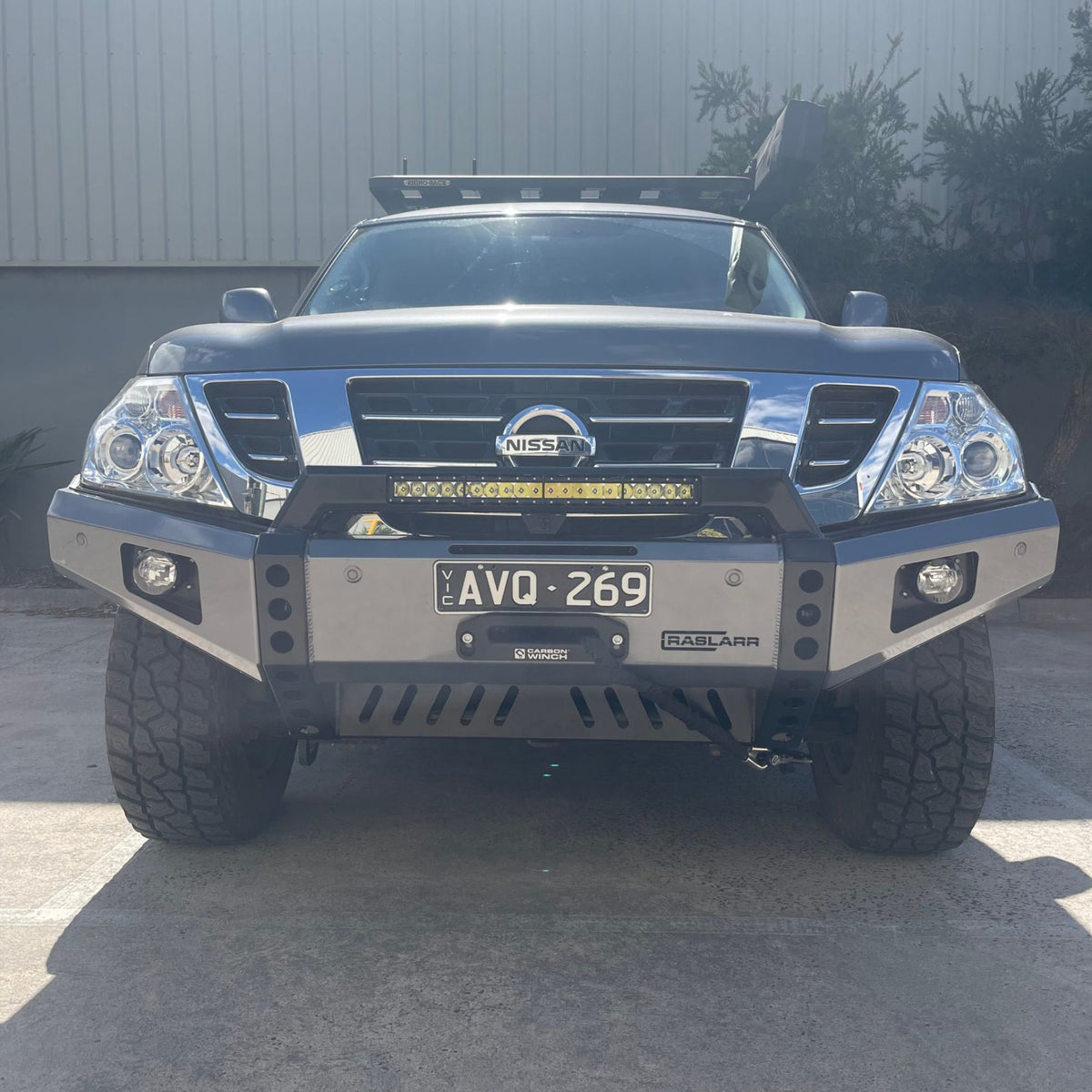 Raslarr S4 Y62 Nissan Patrol Low Line Winter Bull Bar